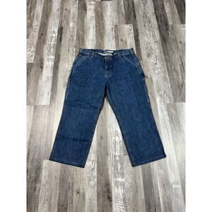 Carhartt Carpenter Jeans Loose Fit Utility Denim Men's Size 38x30 Dark Wash